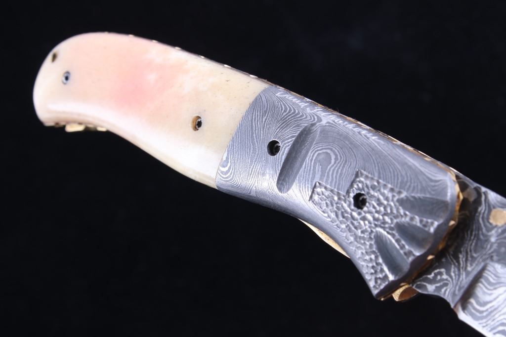 Navajo Yellowhorse Damascus Silver Eagle Knife