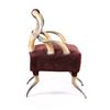 Image 2 : Victorian Era Steer Horn & Velvet Chair