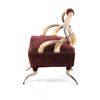 Image 5 : Victorian Era Steer Horn & Velvet Chair