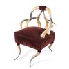 Image 6 : Victorian Era Steer Horn & Velvet Chair