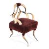 Image 7 : Victorian Era Steer Horn & Velvet Chair