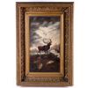 Image 1 : 1800 Victorian Stag Painting in Gilt Frame