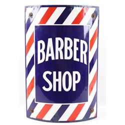 Porcelain Enamel Barber Shop Advertising Sign