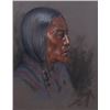 Image 2 : Signed Original Quenzler Pastel Indian Portrait