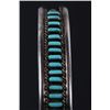 Image 5 : Navajo Sterling & Turquoise Petite Old Pawn Cuff