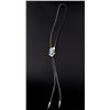 Image 1 : Navajo Sterling & Turquoise Chip Inlay Bolo Tie