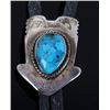 Image 2 : Navajo Sterling & Turquoise Chip Inlay Bolo Tie