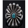 Image 1 : Navajo Sand Cast Silver & Turquoise Ring