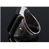 Image 5 : Navajo Sterling Silver 14K Gold & Jet Ring