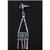 Image 2 : Navajo Sterling & Turquoise Petite Point Earrings