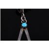 Image 4 : Navajo Sterling & Turquoise Petite Point Earrings