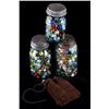 Image 1 : Collection of Marbles in Jars & Marble Pouch