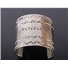 Image 1 : Navajo Native American Stamped Silver Cuff