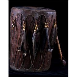 Late 1900's Native American Mural Drum