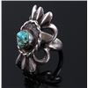 Image 1 : Navajo Cast Sterling & Turquoise Mountain Ring