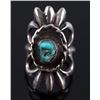 Image 2 : Navajo Cast Sterling & Turquoise Mountain Ring