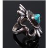 Image 8 : Navajo Cast Sterling & Turquoise Mountain Ring
