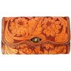 Image 2 : Tooled Leather Clutch and Matching Coin Purse