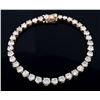 Image 1 : EXCELLENT 9.83 ct. Diamond & 14K Gold Bracelet