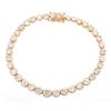 Image 4 : EXCELLENT 9.83 ct. Diamond & 14K Gold Bracelet