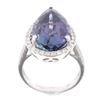 Image 10 : RARE Tanzanite & Diamond 14K Gold Ring w/ GIA