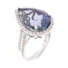 Image 11 : RARE Tanzanite & Diamond 14K Gold Ring w/ GIA
