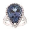 Image 17 : RARE Tanzanite & Diamond 14K Gold Ring w/ GIA