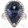 Image 18 : RARE Tanzanite & Diamond 14K Gold Ring w/ GIA