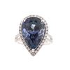 Image 1 : RARE Tanzanite & Diamond 14K Gold Ring w/ GIA