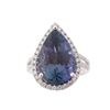 Image 6 : RARE Tanzanite & Diamond 14K Gold Ring w/ GIA
