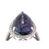Image 8 : RARE Tanzanite & Diamond 14K Gold Ring w/ GIA