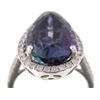 Image 9 : RARE Tanzanite & Diamond 14K Gold Ring w/ GIA