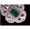 Image 17 : Art Deco "Great Gatsby" Emerald & Diamond Earrings