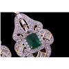 Image 6 : Art Deco "Great Gatsby" Emerald & Diamond Earrings