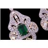 Image 7 : Art Deco "Great Gatsby" Emerald & Diamond Earrings