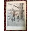 Image 1 : Early 1900's Half-Tone Print, A.B. Frost, The Last Match, Hunters With Dogs Smoking Pipe & Cigar