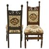 Image 4 : Set of Continental Gothic Revival Carved Side Chairs