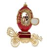Image 3 : Faberge Inspired 7.1" Royal Wedding Coach Royal Inspired Russian Egg with Music Box