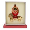 Image 6 : Faberge Inspired 7.1" Royal Wedding Coach Royal Inspired Russian Egg with Music Box