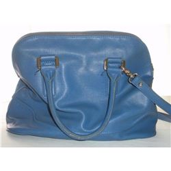 Ivanka Trump Blue And Gold Designer Bag Zipper Closure