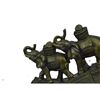 Image 5 : Lucky Bronze Sculpture of 5 Elephants Crossing a Bridge 7" x 14"