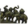 Image 6 : Lucky Bronze Sculpture of 5 Elephants Crossing a Bridge 7" x 14"