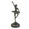 Image 3 : Graceful Prima Ballerina Dancer Bronze Sculpture 13" x 7"