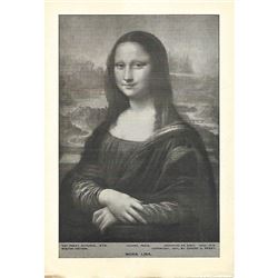 Vintage c1920â€™s half-tone print by Perry Pictures, #278 Mona Lisa