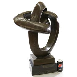 GEOMETRIC ABSTRACTION Bronze Metal Sculpture Statue Abstract Modern Art 29" x 22"