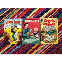 Late 1950's Silver Age Comic Books, Jerry Lewis, Dennis The Menace, Mutt and Jeff