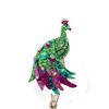Image 1 : Brightly Jeweled Peacock Badge Reel