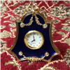 Image 1 : Russian Royal Faberge-style Guilloche Enamel & Gilt Clock