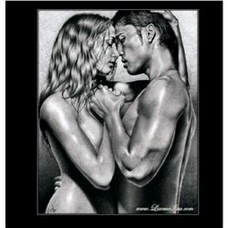 Fine Russian Artist "The Kiss" - Original Pencil