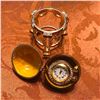 Image 3 : Russian Faberge-Style Golden Enamel Third Imperial Trinket, Jewel Box, Egg with Clock
